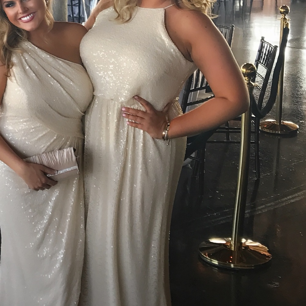 Bill Levkoff sequence bridesmaid Dress 18 Long